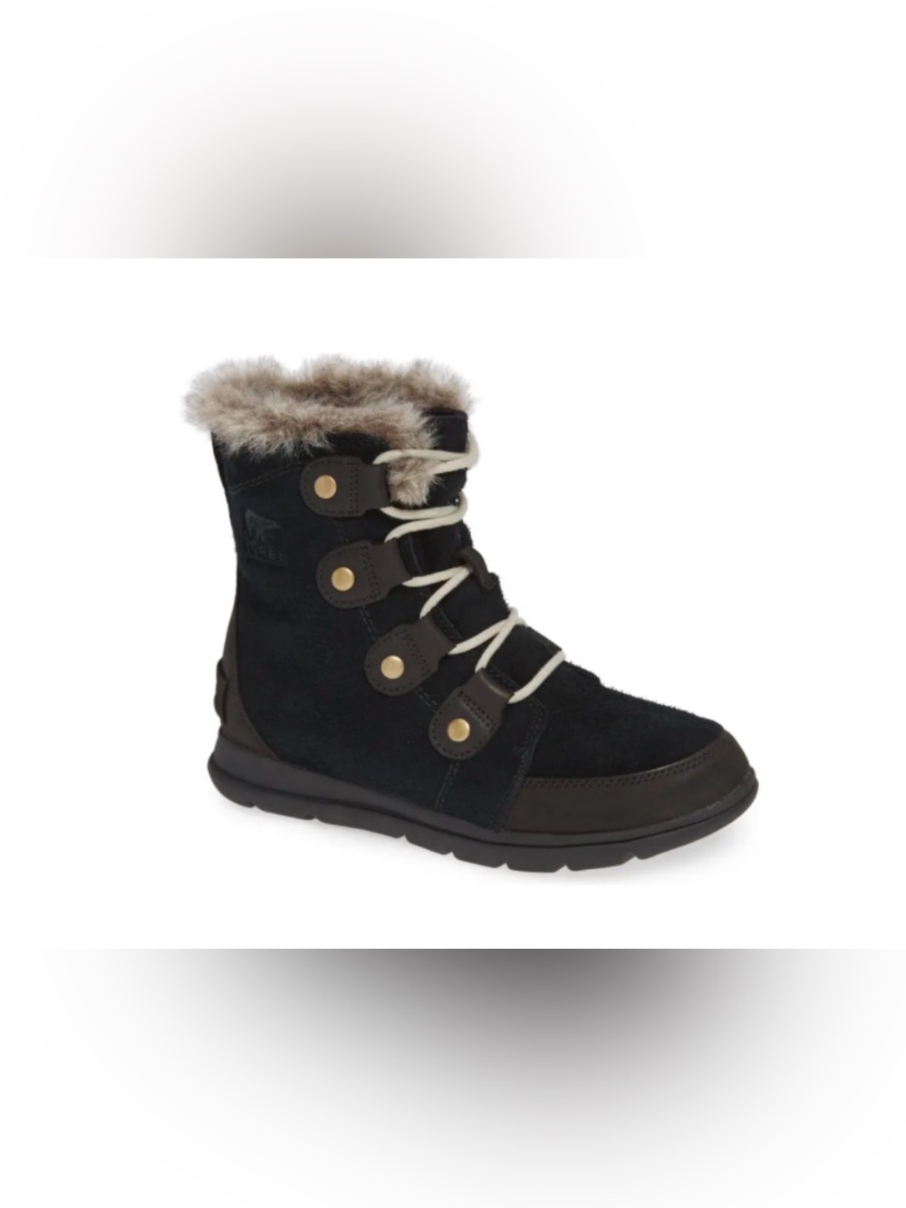 Sorel Women's Joan Explorer Black Winter Boots size 6.5